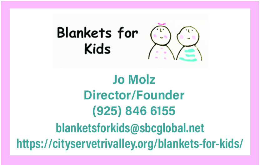 Blankets 4 Kids Contact Info for the Make A Difference For Pleasanton Festival Website